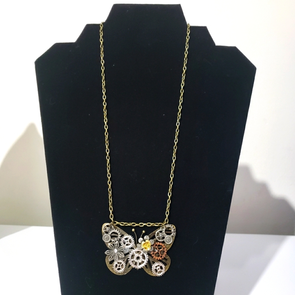 Steampunk Butterfly Necklace